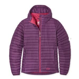 Stio Women's Violet/Pink Pinion Hooded Down Puffer Jacket, Size M, EUC